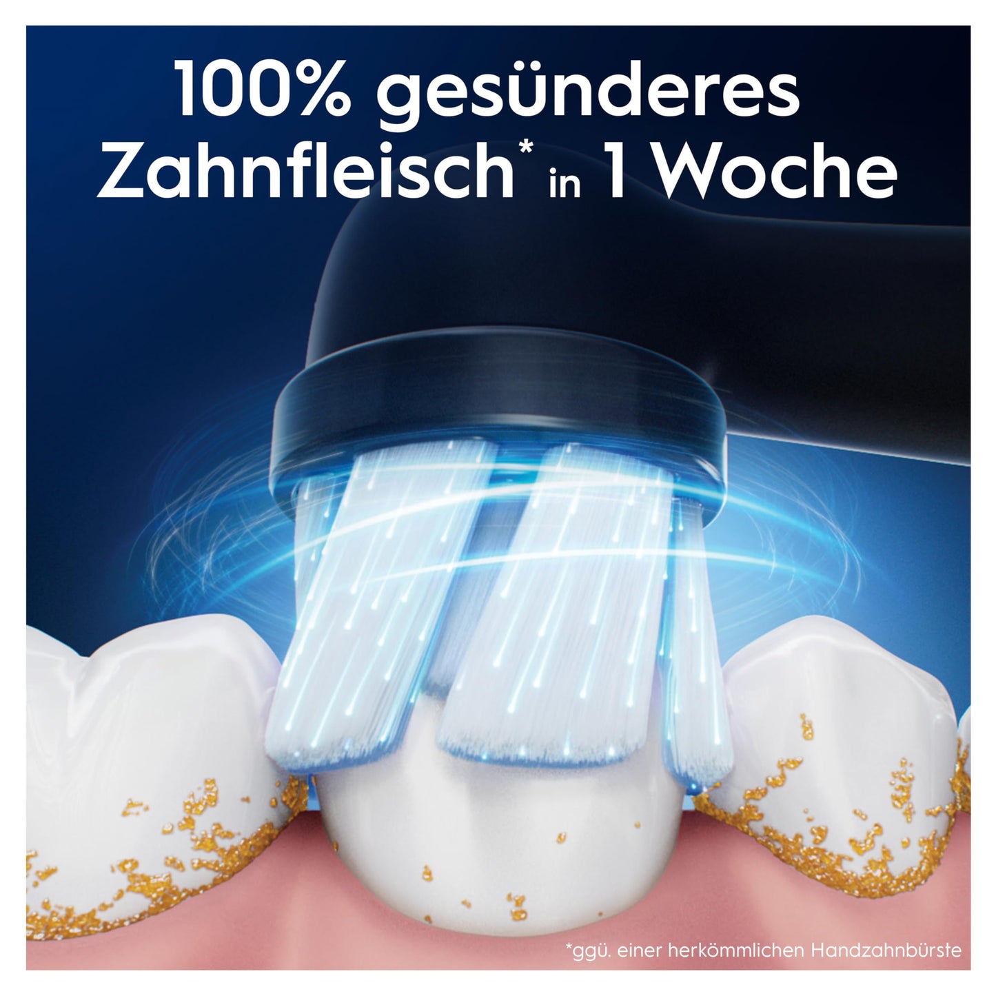 Oral-B iO Sanfte Reinigung, Original Aufsteckbürsten, geeignet für empfindliches Zahnfleisch, Schwarz, 8 Stück