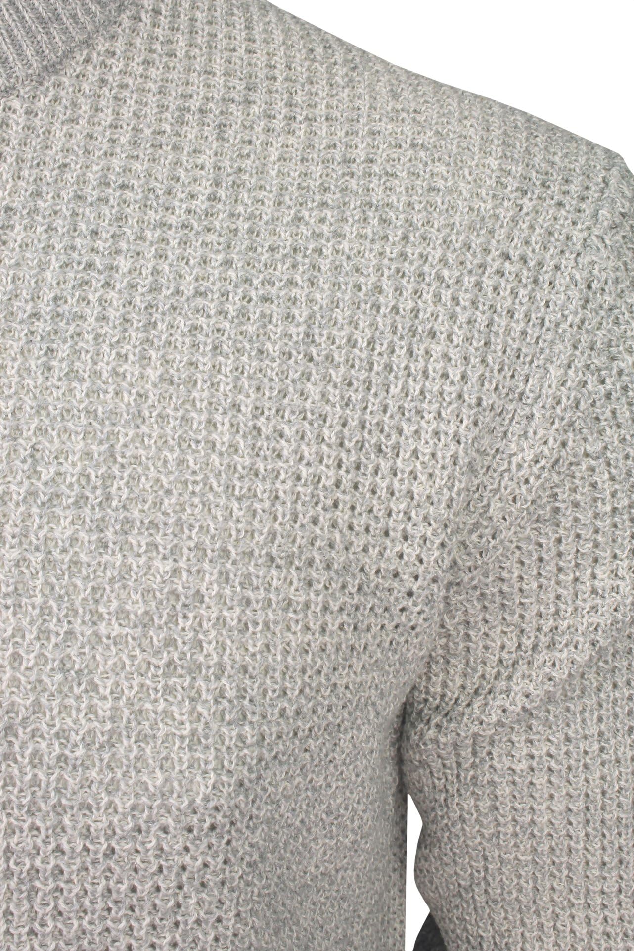 Xact Men’s Waffle Knit Crewneck Sweater – Classic Midweight Pullover