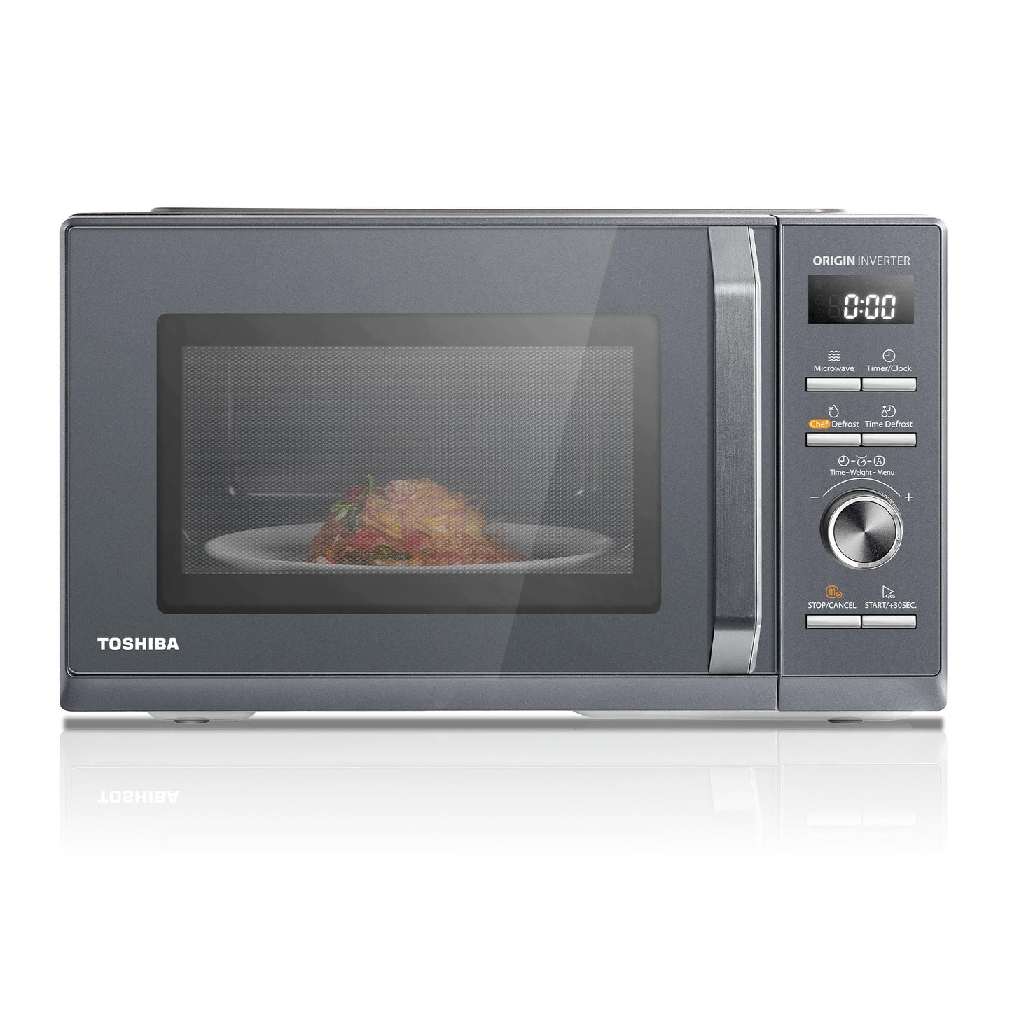 Toshiba MW2-MG20PF(BK)/GE Mikrowellenherd 800 W mit knuspriger Grill- & Kombigarfunktion, 5 Leistungsstufen, 1000 W Grillleistung, Schwarz