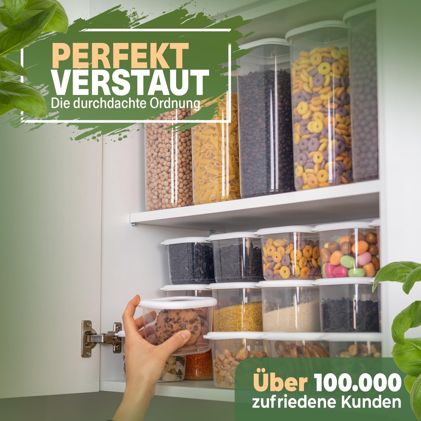 Viwares Vorratsdosen mit Deckel Luftdicht, 12er Vorratsbehälter Set BPA-Frei, Vorratsdose zur Müsli Mehl Aufbewahrung Küche, Praktische Organizer Küche, Frischhaltedosen für Lebensmittelaufbewahrung