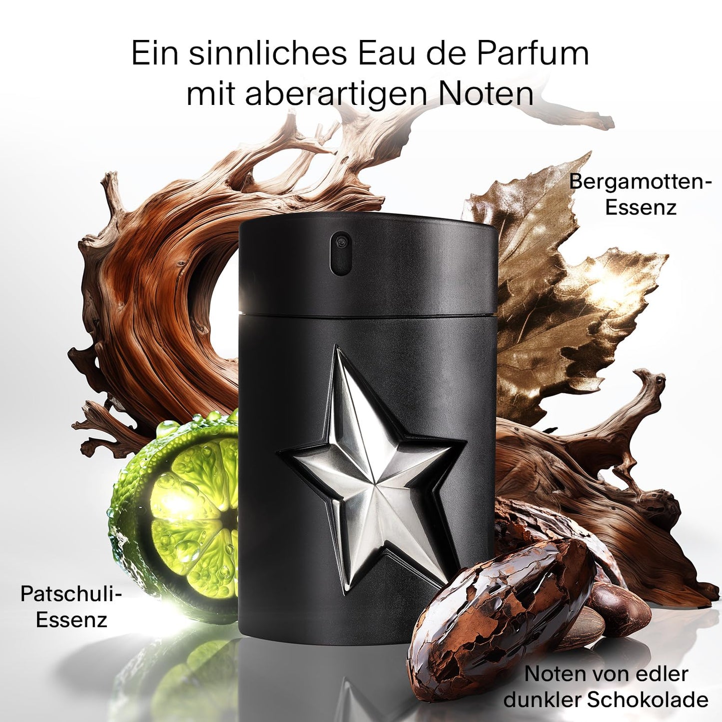MUGLER A*Men Fantasm Eau de Parfum, Herrenparfüm, Aromatischer Gourmand-Duft mit Ambernoten, Kräftig und sinnlich, Nachfüllbar