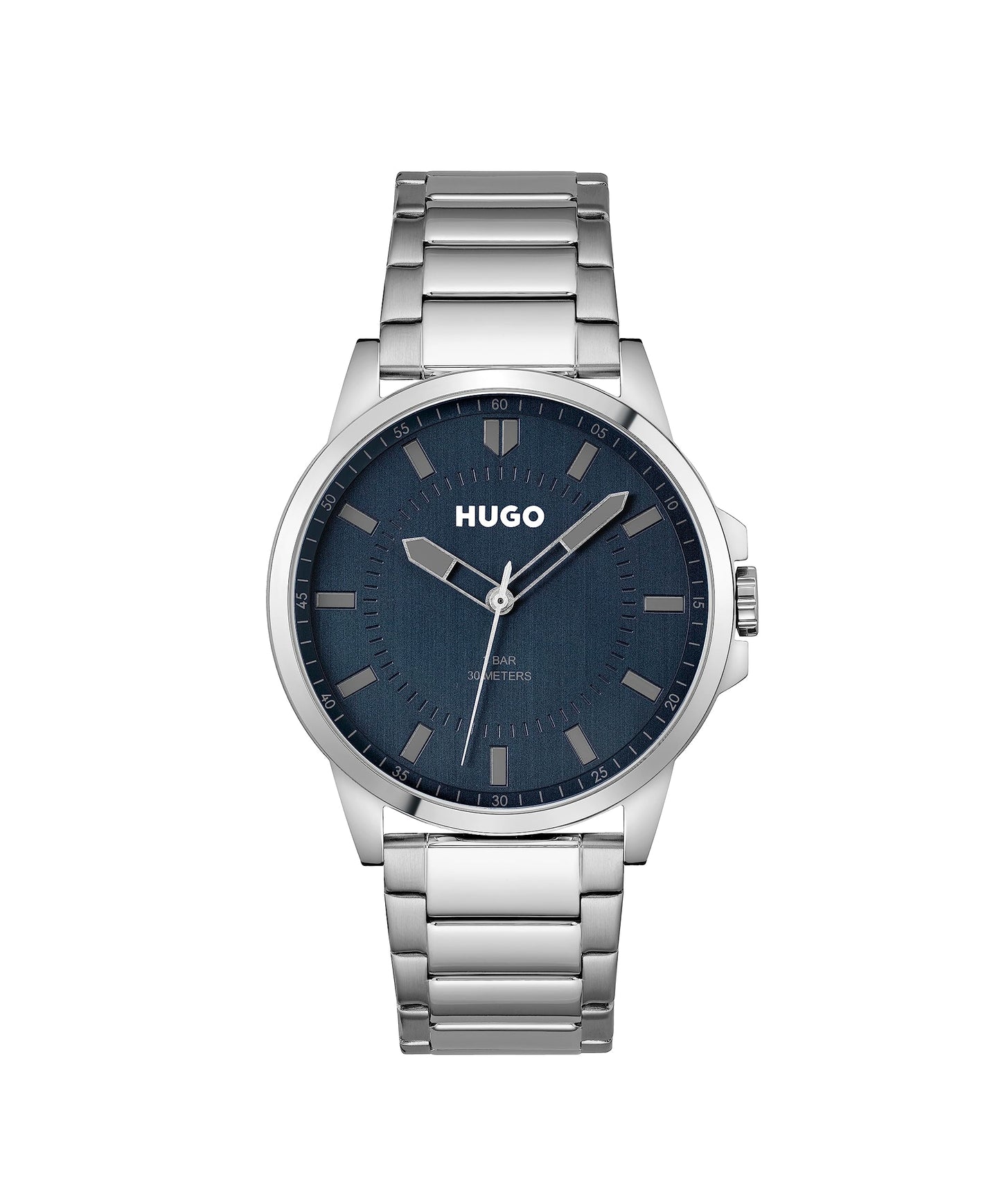 HUGO Analog Quarzuhr für Herren #Fast-Kollektion mit Edelstahl- oder Lederarmband