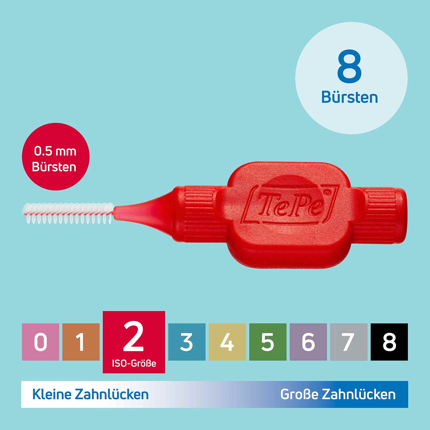 TePe Interdentalbürste, Größe 2, 8 Stück
