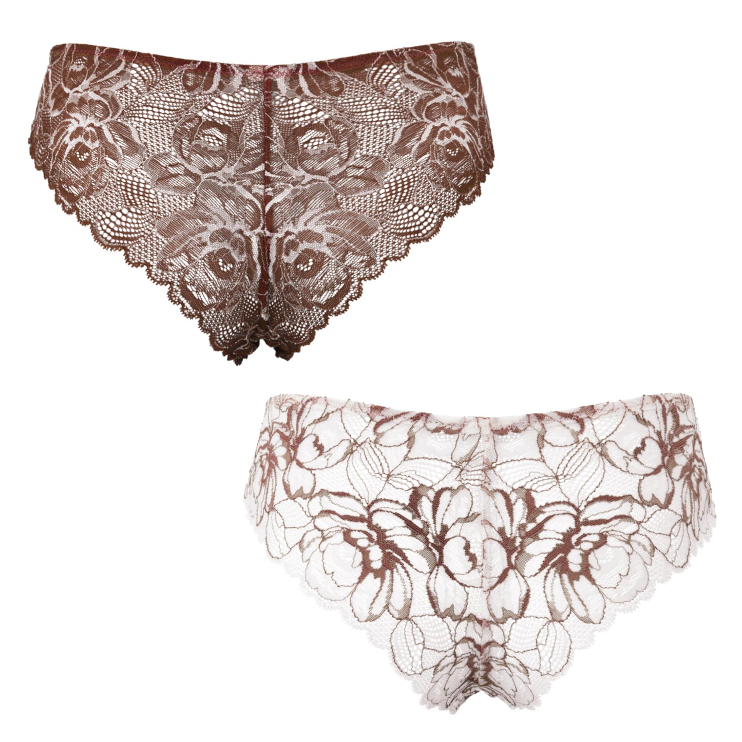 Curve Muse Women's Thong Hipster Underwear Sexy Comfortable - Pack of 2