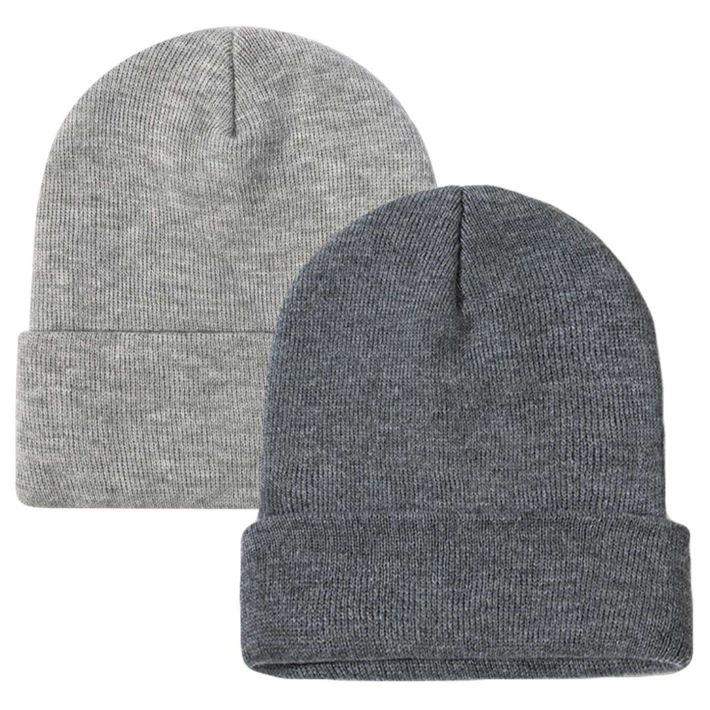 ZOORON 1&2 Pack Beanie for Men Women Slouchy Beanie Hats Winter Knit Caps Soft Ski Hat Unisex