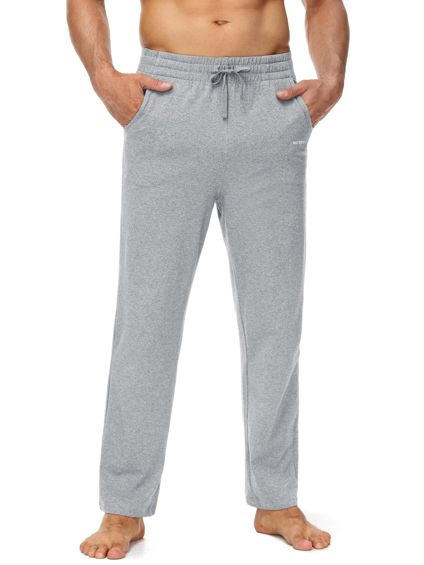 Butrends Men’s Cotton Joggers – Straight Leg Yoga & Training Pants