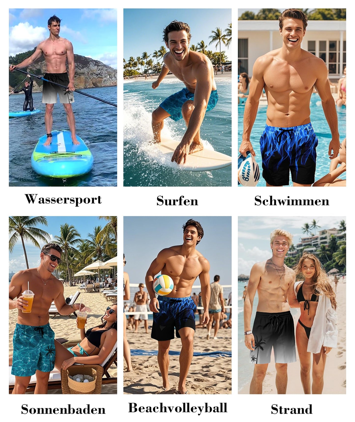 MARZXIN Men’s Quick-Dry Swim Shorts