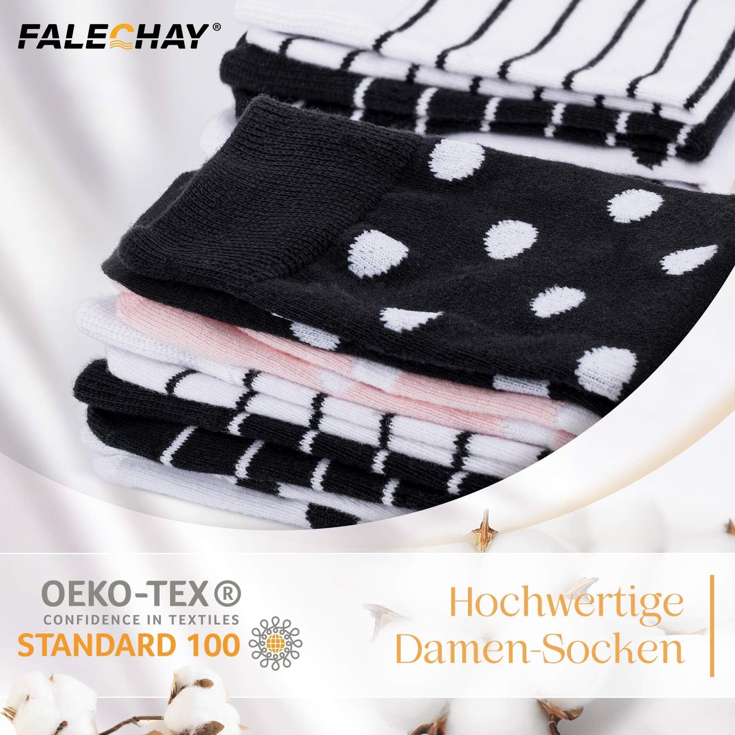 Falechay Women's Socks 10 Pairs – Colorful Cotton Sports Socks