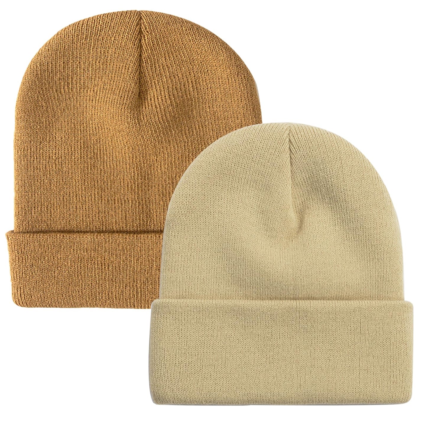 ZOORON 1&2 Pack Beanie for Men Women Slouchy Beanie Hats Winter Knit Caps Soft Ski Hat Unisex
