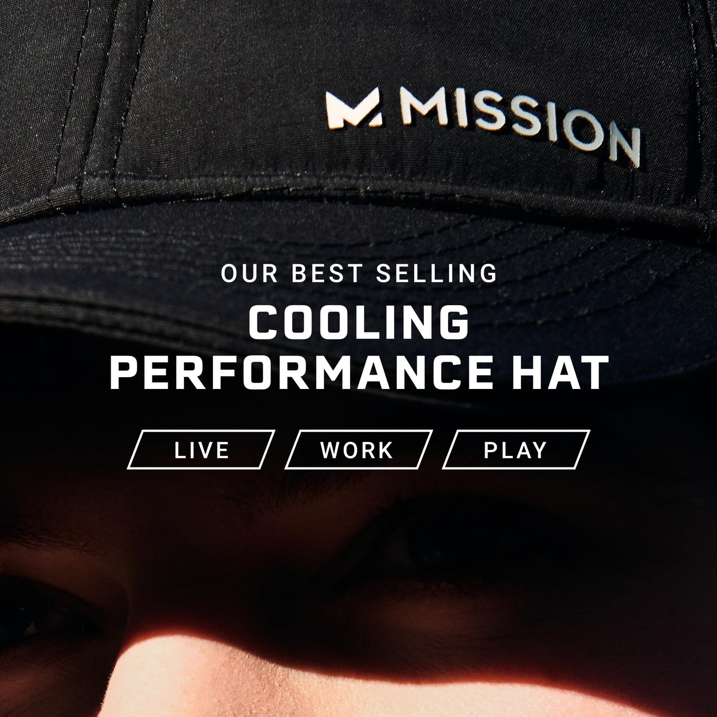 MISSION Cooling UPF Performance Hat - Unisex One Size Cap for Workouts, Golf & Running - Sweat & Water Activated Technology