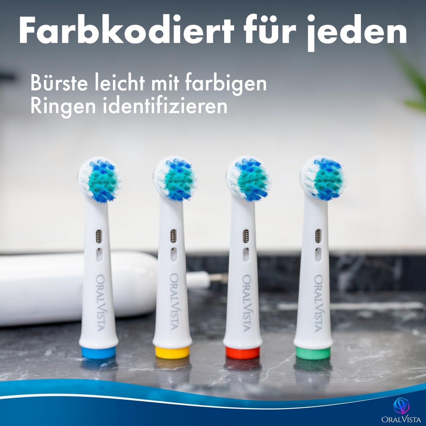 OralVista Elektrische Zahnbürstenköpfe, 8er-Pack kompatibel mit Oral B Aufsteckbürsten, Zahnbürstenaufsatz Oral B für empfindliches Zahnfleisch, tiefe Reinigung, Hochwertige Borsten einfache Passform