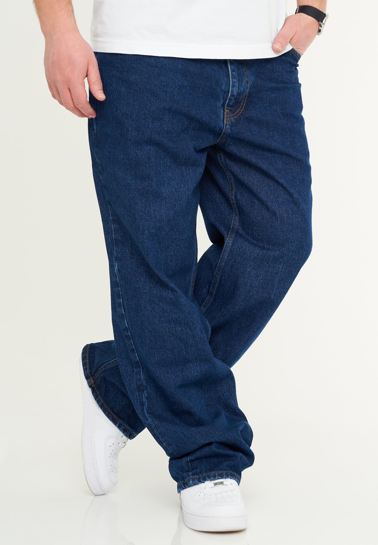 BEHYPE Men’s Loose-Fit Jeans – 100% Cotton Denim Baggy Pants