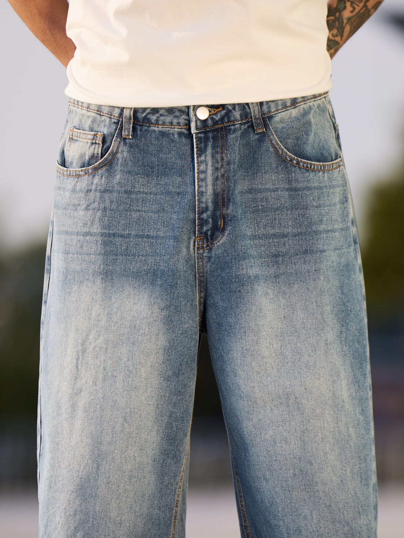 Zewool Men’s Baggy Jeans – Extra Loose Fit Skater Pants