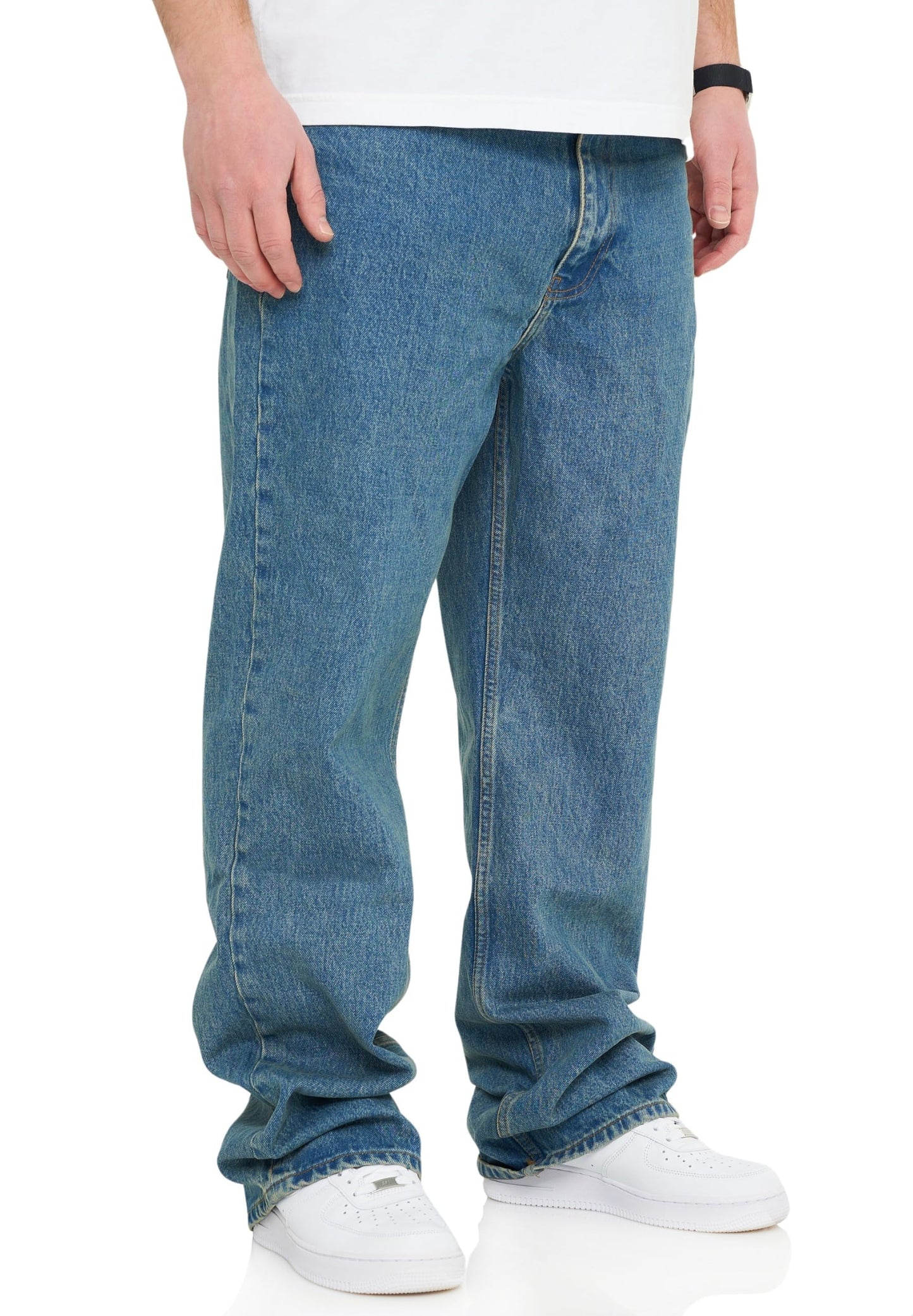 BEHYPE Men’s Loose-Fit Jeans – 100% Cotton Denim Baggy Pants