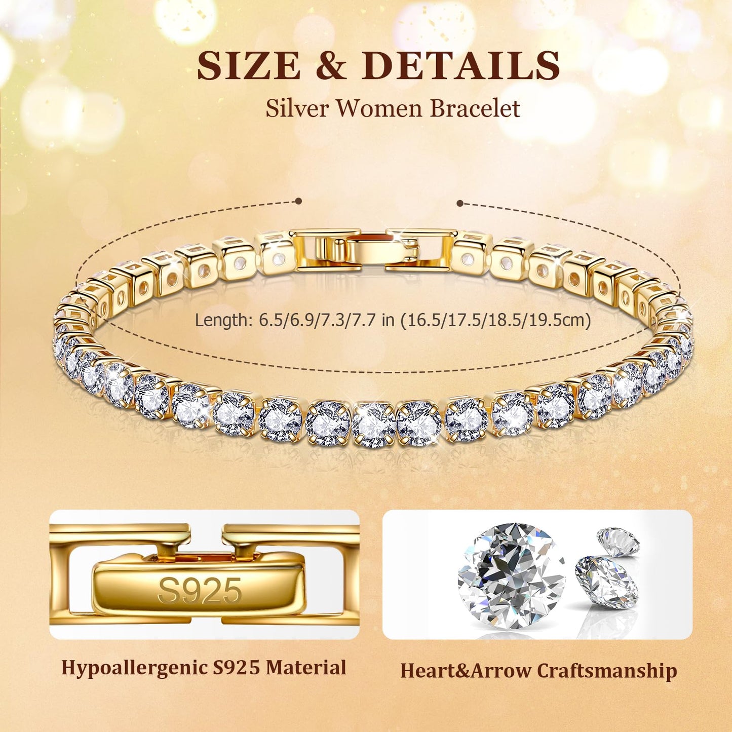 Fée 5A Zirconia Tennis Bracelet for Women