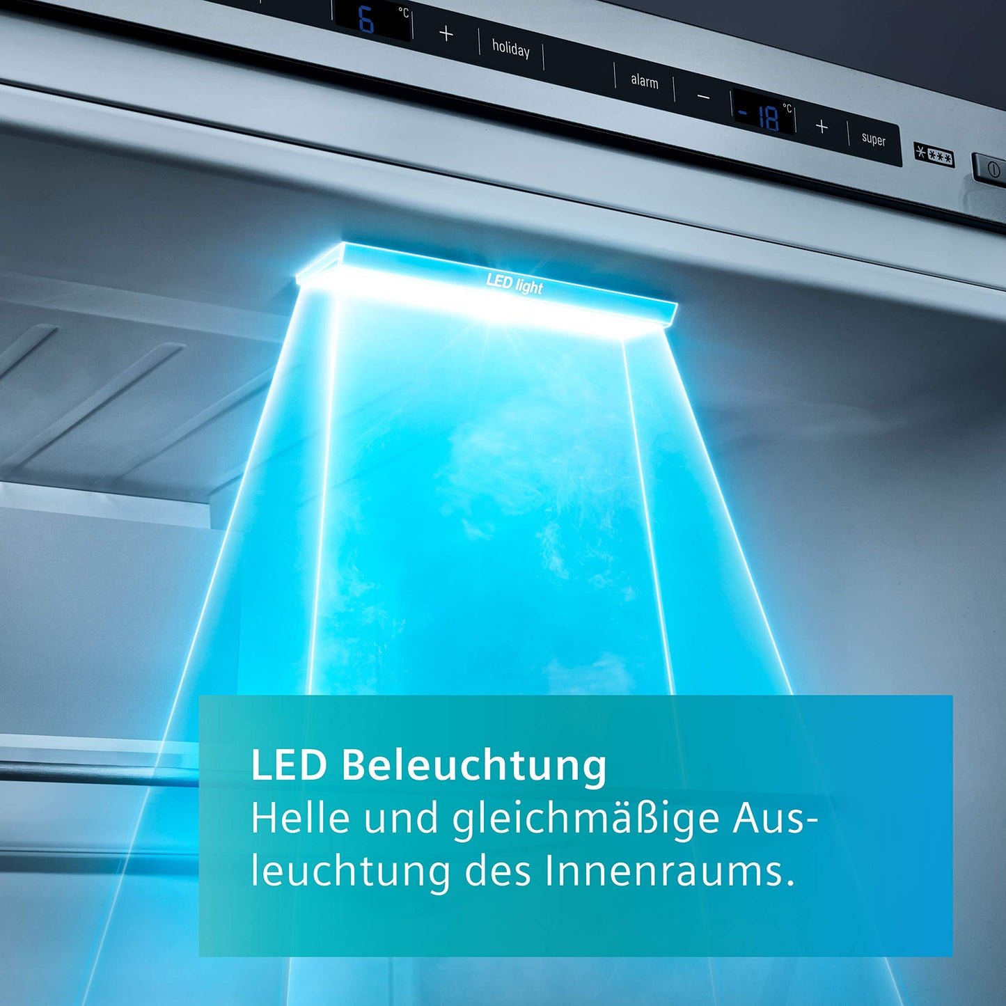 Siemens GS54NAWCV iQ500 freezer, 176 x 70 cm, 327 L, noFrost never defrost again, bigBox space for large frozen goods, varioZone flexible glass and drawers, white