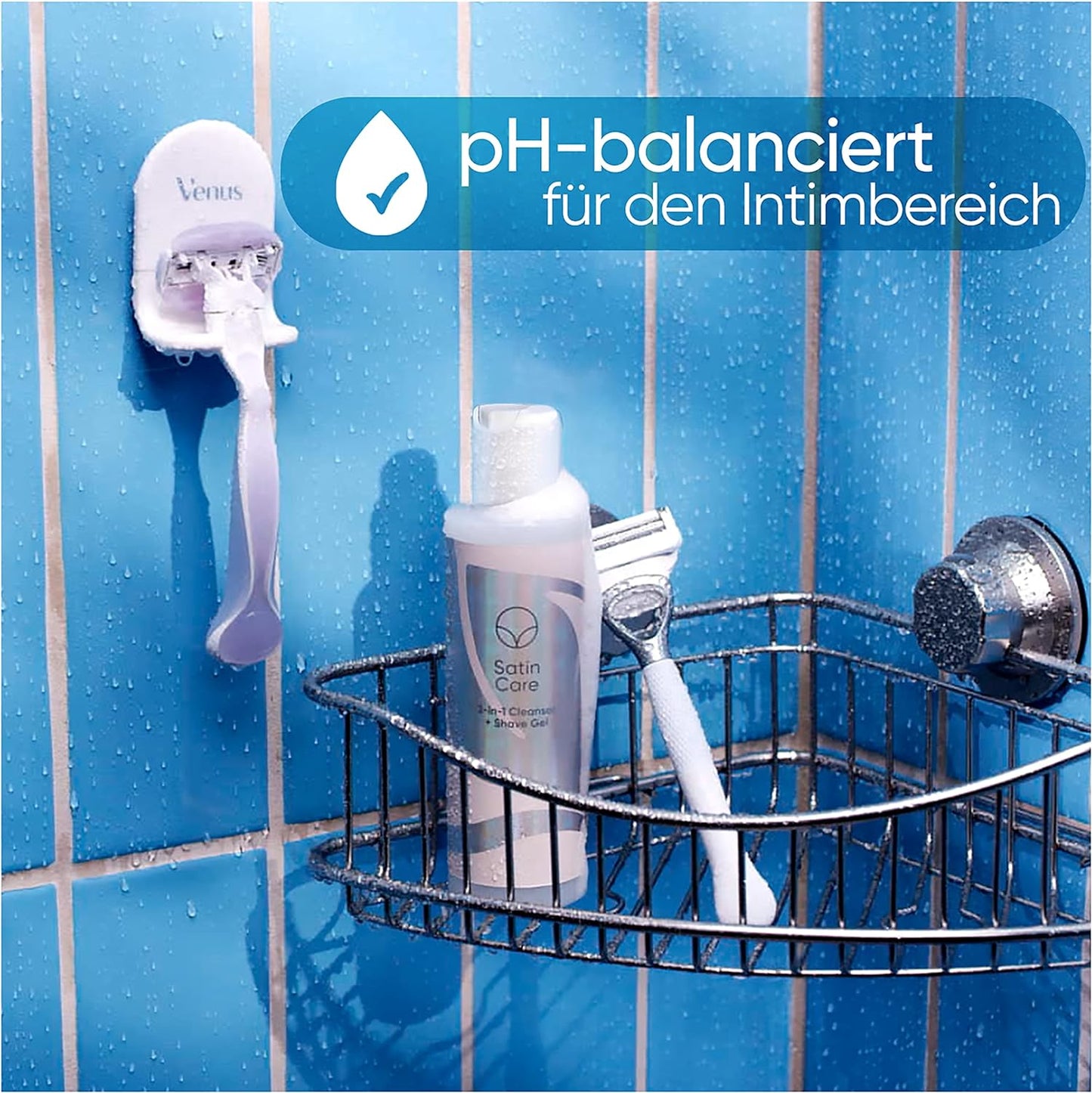 Gillette Venus Gillette Satin Care Intimpflege Damen Rasiergel und Reinigungsgel (190 ml) 2-in-1 für den Intimbereich