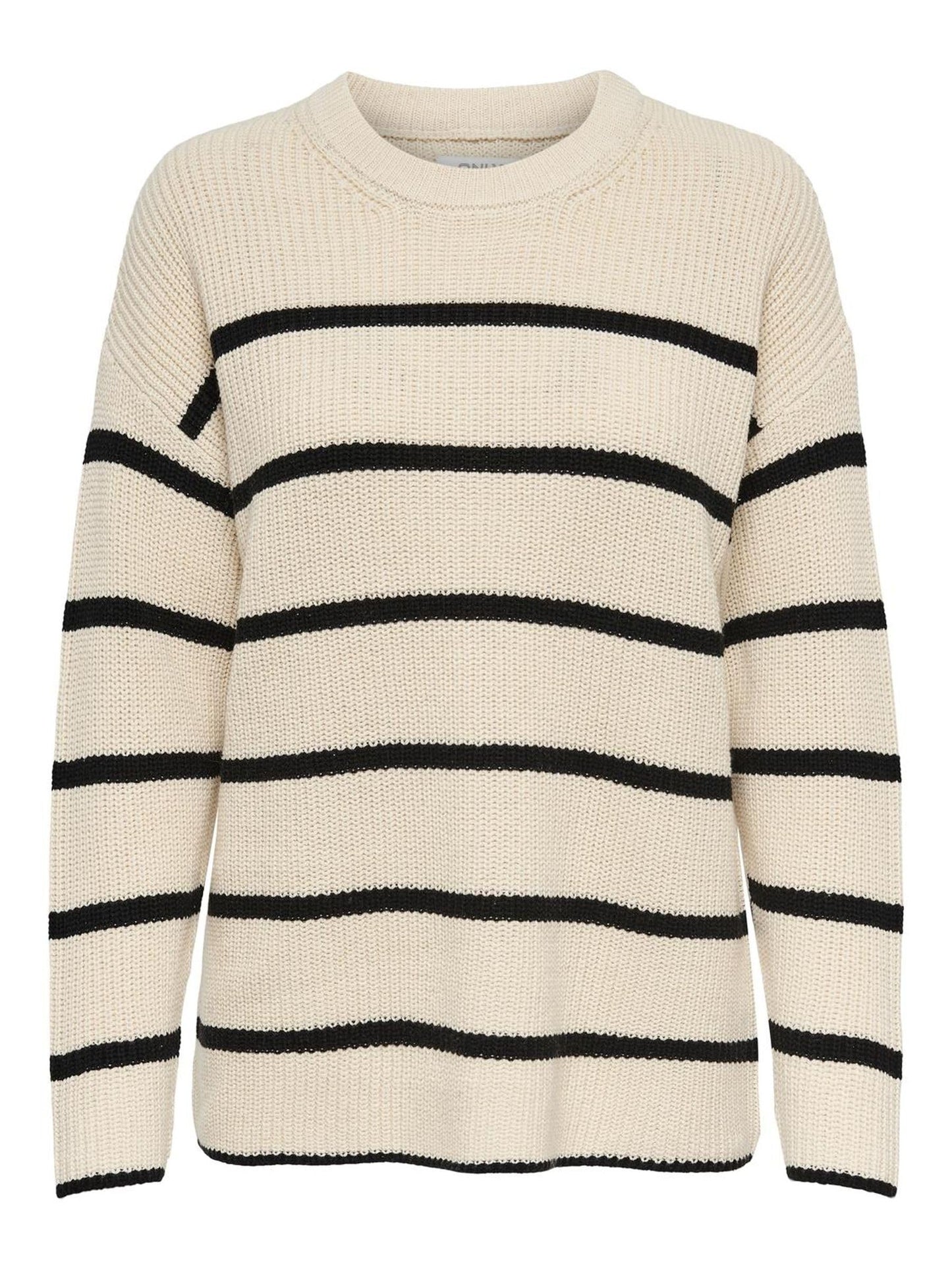 ONLY ONLPERNILLE Women’s Stripe Knit Sweater – Soft Cotton Blend