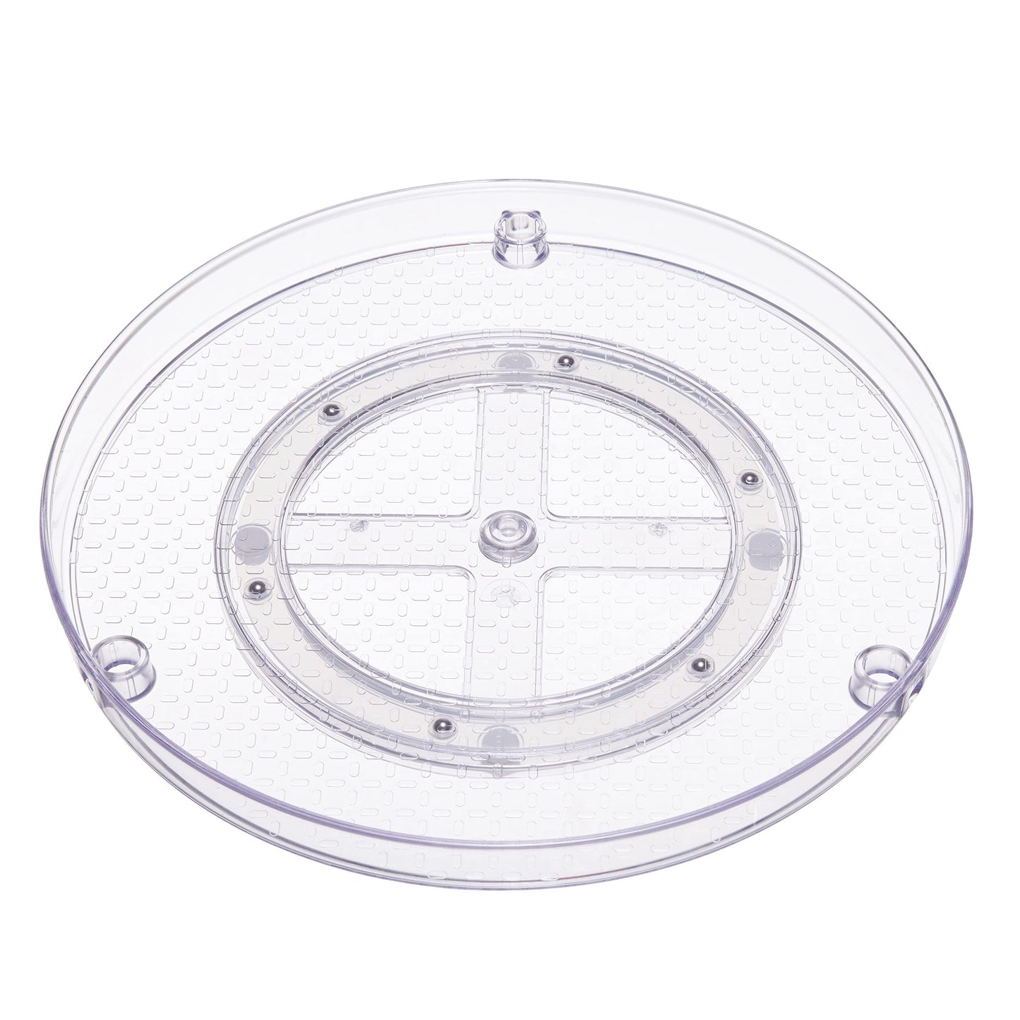 Drehregal Lazy Susan, 2 Ebenen, transparent, Organizer, 22,9 cm