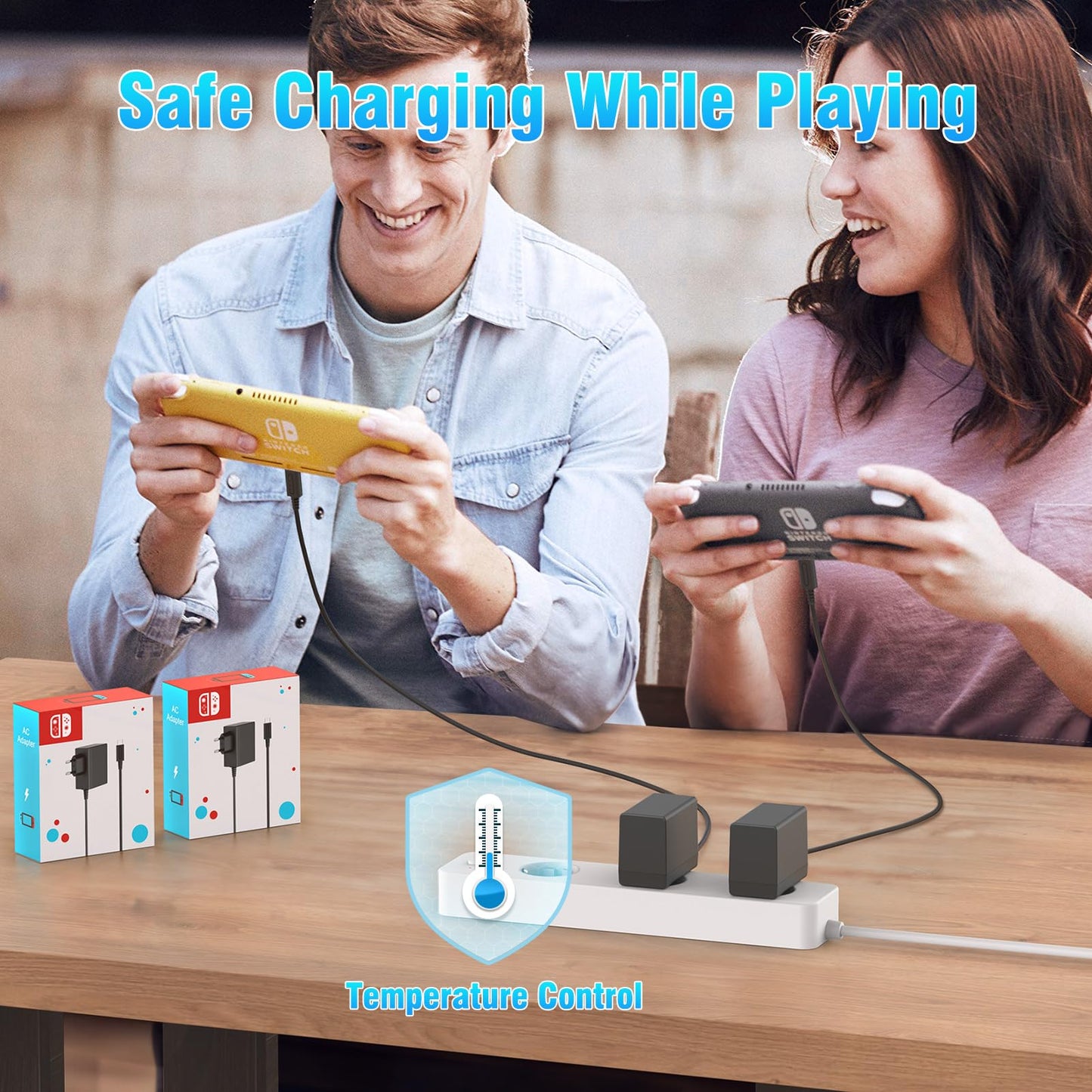 45W Switch Netzteil mit 3M/10FT Switch Ladekabel Kompatibel mit Nintendo Switch/Switch Lite/Switch OLED/Switch Deck Dock/Switch Pro Controller, Unterstützt TV Modus