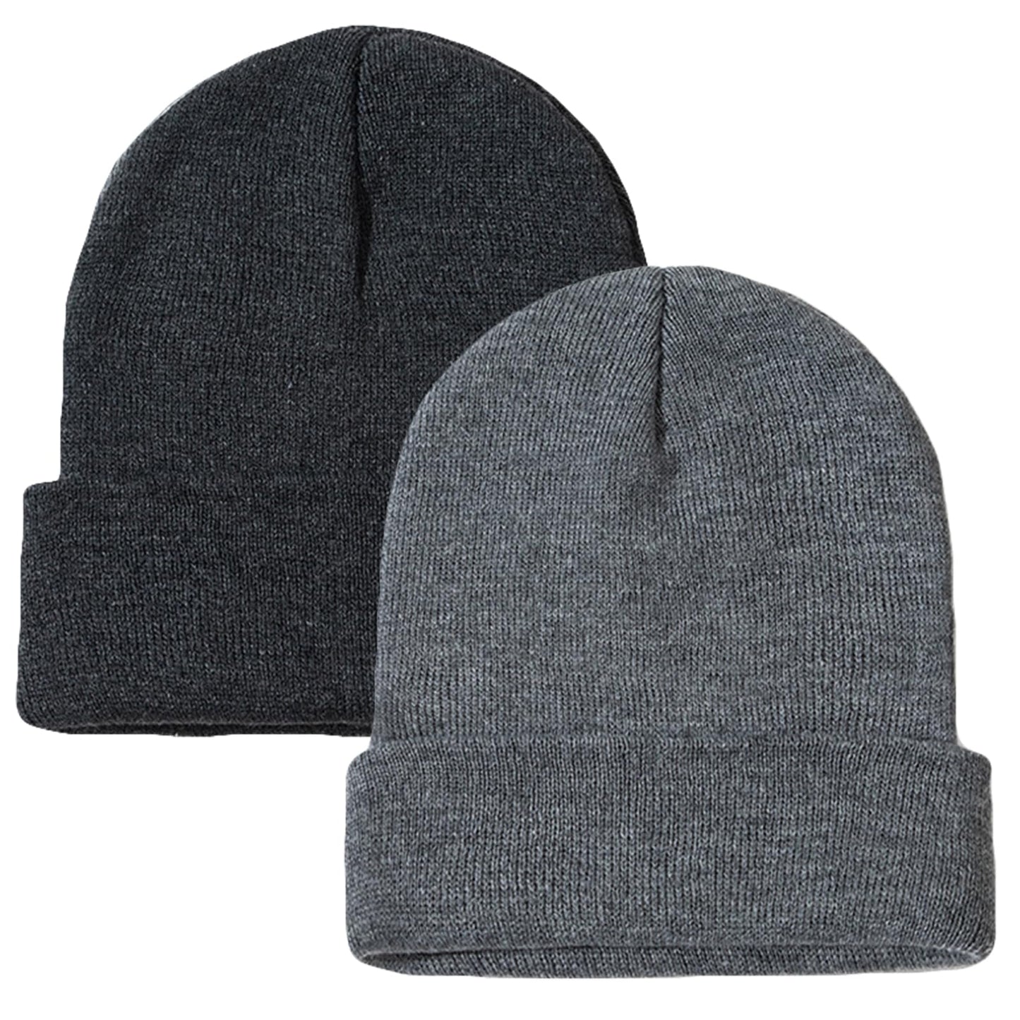 ZOORON 1&2 Pack Beanie for Men Women Slouchy Beanie Hats Winter Knit Caps Soft Ski Hat Unisex