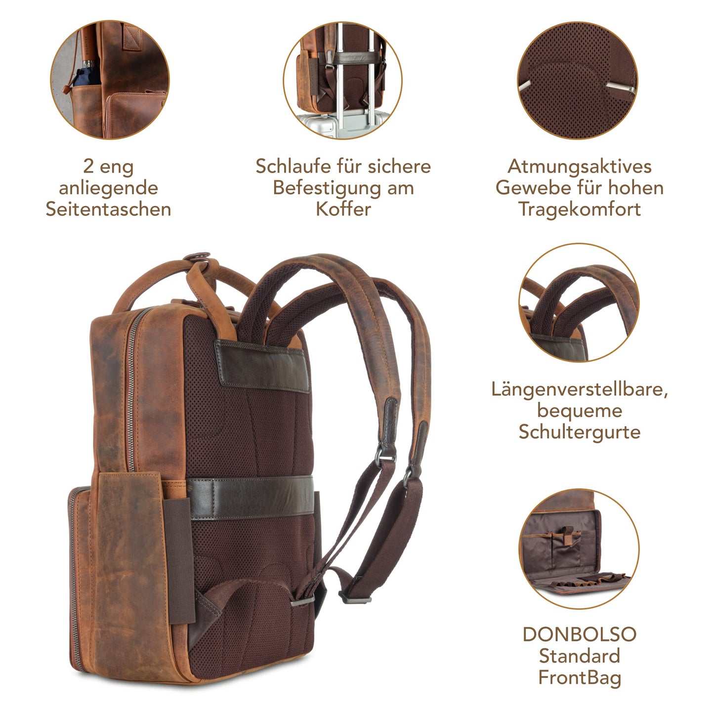DONBOLSO Amsterdam Leather Backpack