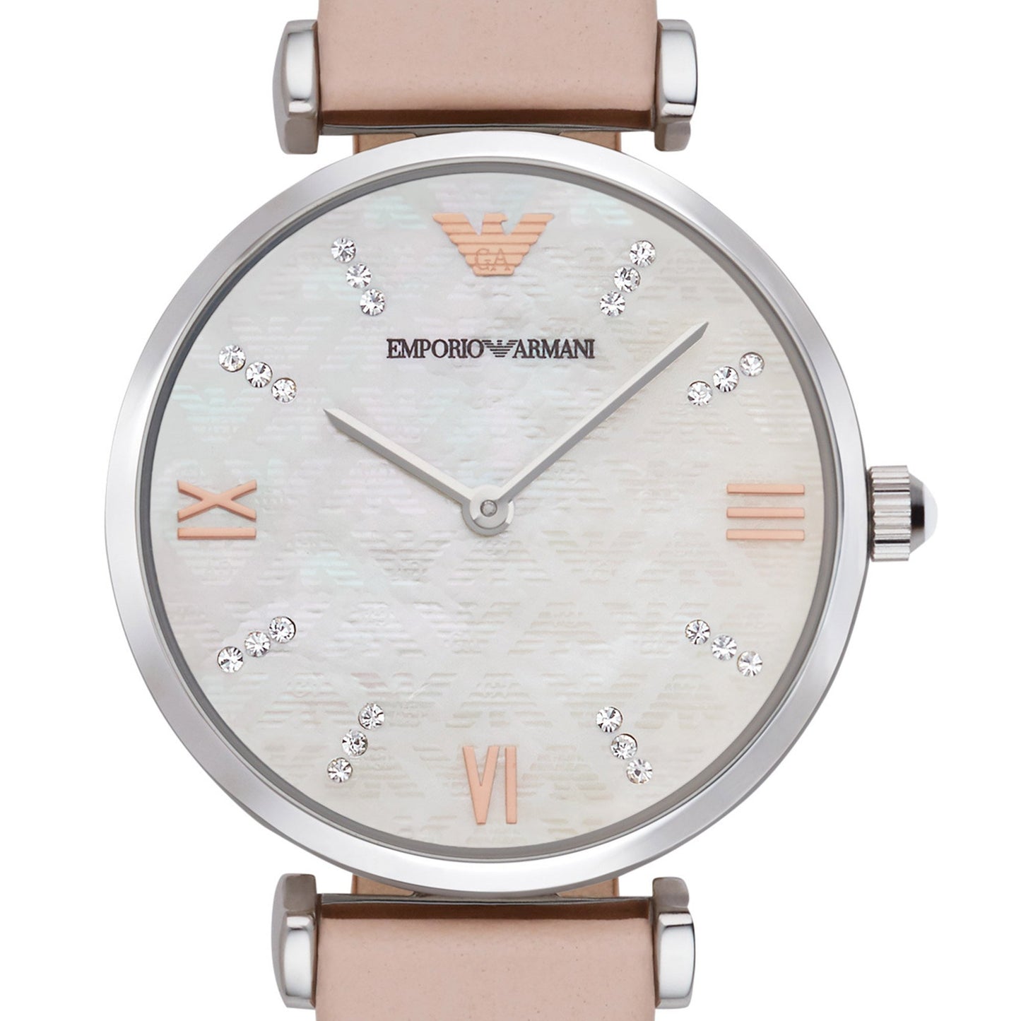 Emporio Armani Ladies Watch with Two Hands Quartz Movement and 32mm Case with Stainless Steel, Leather or Silicone Strap