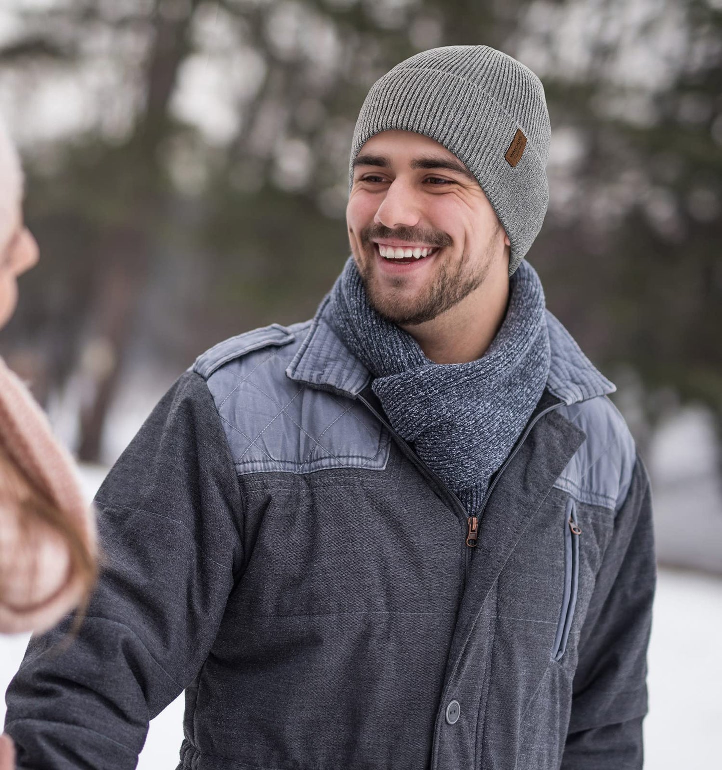 Wmcaps Beanie Mütze, Herren Winter Warme Unisex Wintermütze Strickmütze Dehnbare Weiche Wollmütze mit Bündchen und Dickem Warmem Futter Geschenk für Freundin männer Frauen