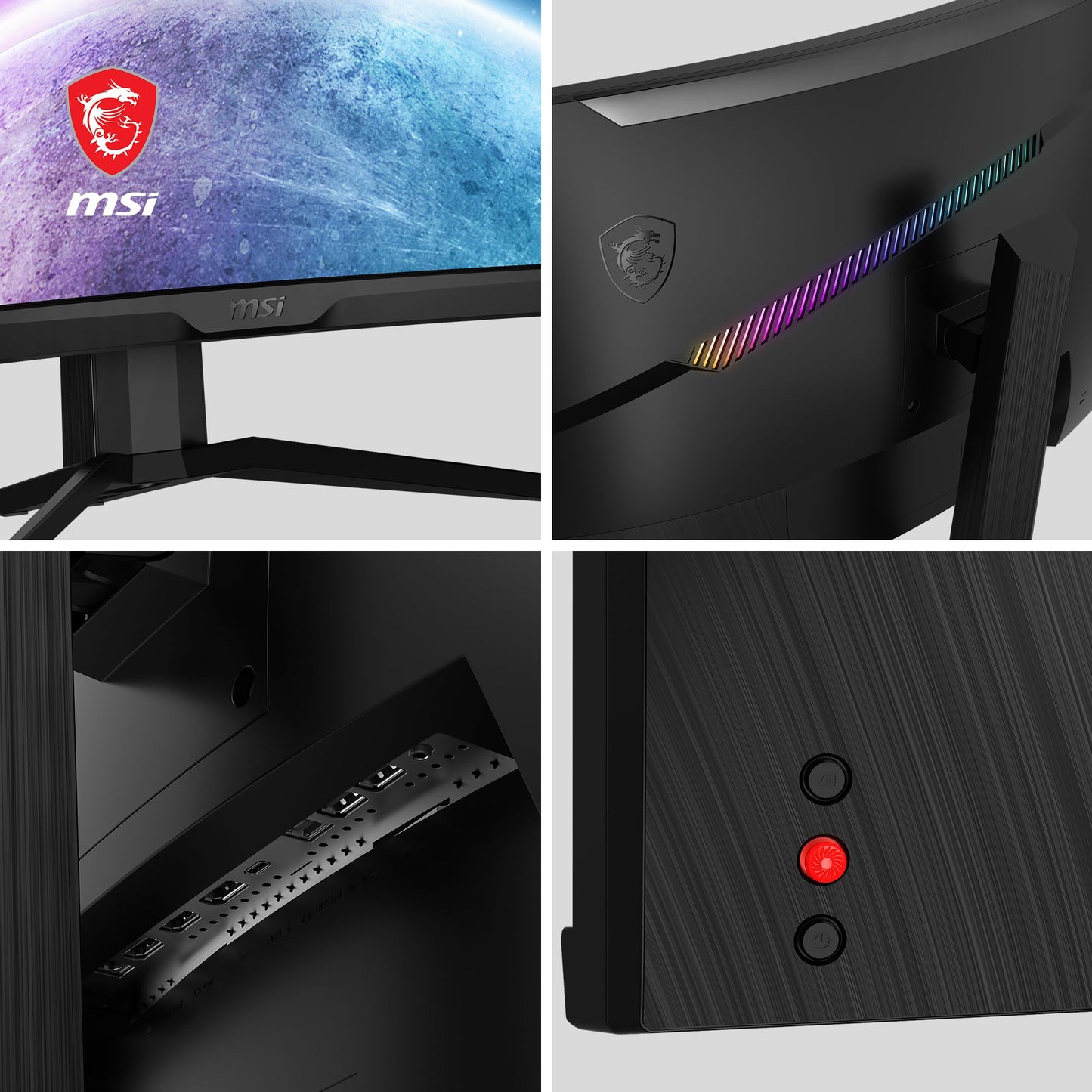 MSI G2422C 23,6 Zoll FHD Curved Gaming Monitor - 1500R 1920 x 1080 VA Panel, 180Hz / 1ms, Adaptive Sync - DP 1.2a, HDMI 2.0b CEC