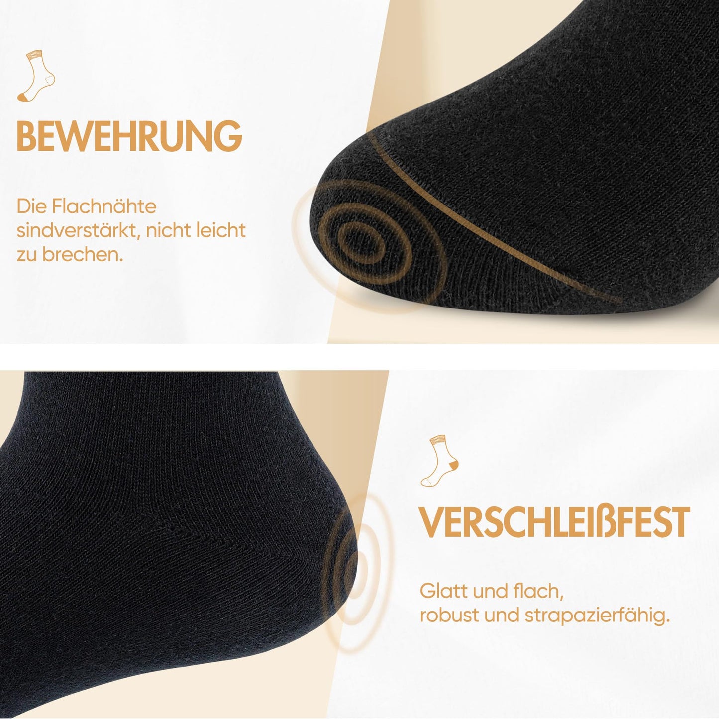 12 Pairs Cotton Sports Socks for Men – Breathable Black/White Business Socks