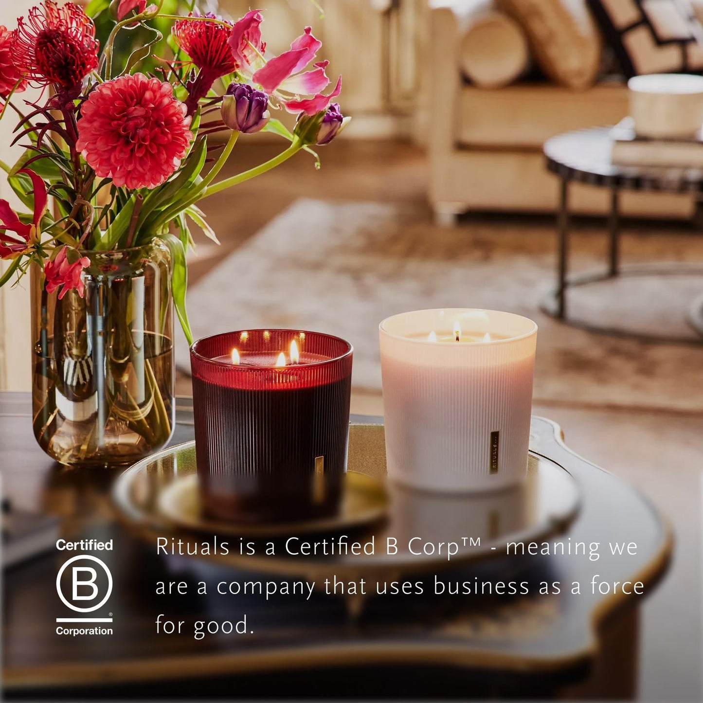 RITUALS Duftkerze aus The Ritual of Jing – mit Lotusblüte und Jujube – langanhaltender Duft – bis zu 70 Stunden Brenndauer – 1 x 840g