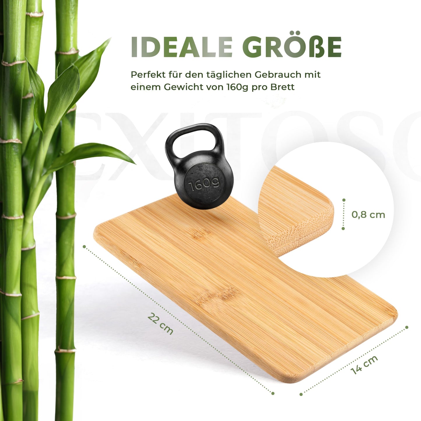Exitoso 3-Piece Innovative Chopping Board Set | Non-Slip with Juice Groove and Handle | Dishwasher Safe | Antibacterial | Grey/Black Plastic