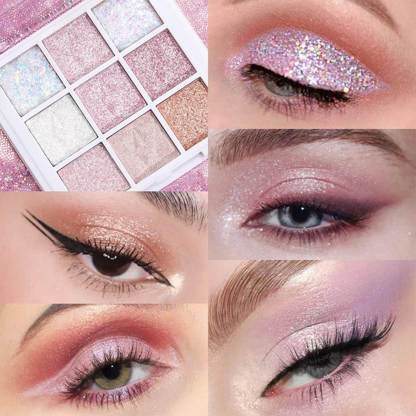 Lilbitty Nude Brown Eyeshadow Palette – Rose Gold & Dark Brown Bronze Highly Pigmented Long-Lasting Cream Eyeshadow for Brown Eyes