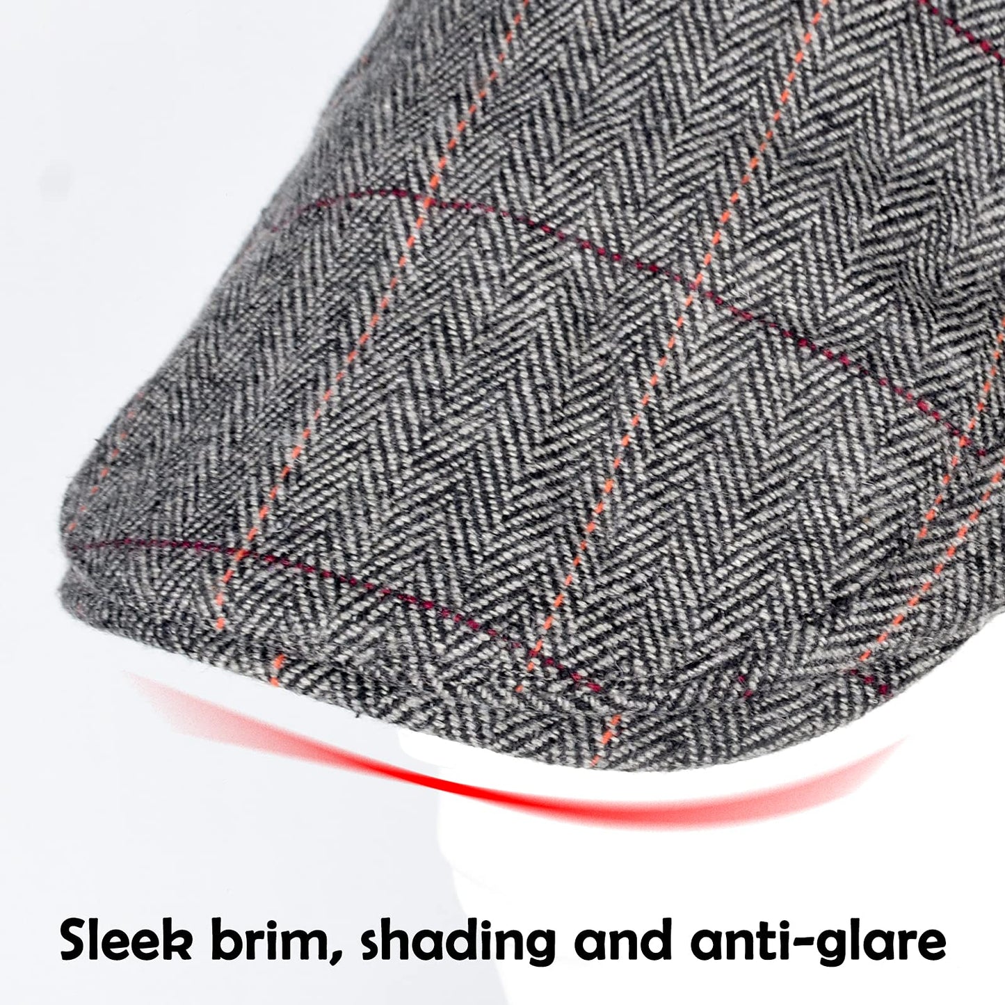 besbomig Schiebermütze Barret Flat Cap Schirmmütze für Herren Damen, Gatsby Newsboy Cap Baskenmützen Golfermütze, Frühling Herbst Winter, 55-59cm