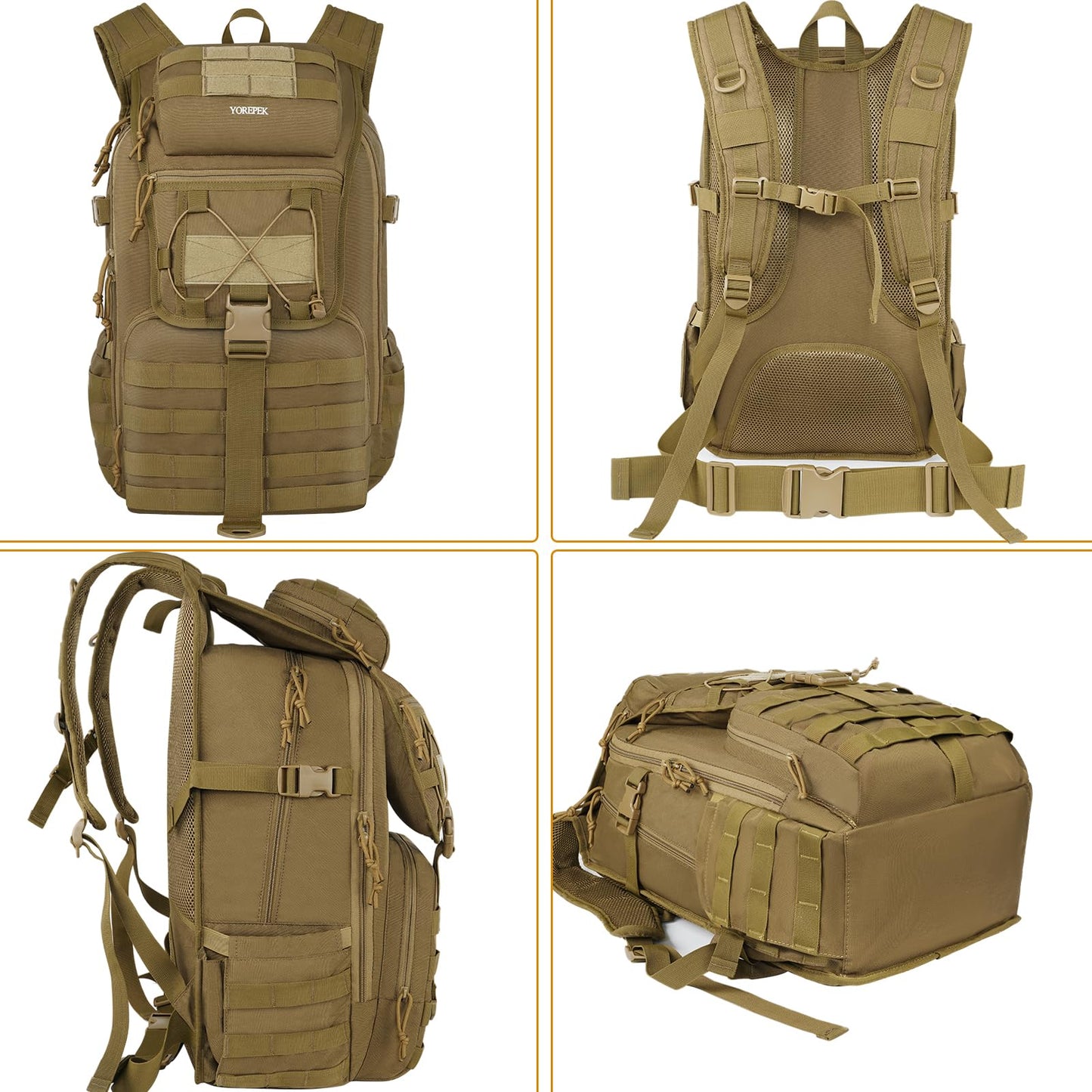 Army Tactical Backpack 50L for Men – Military Outdoor Hiking Backpack