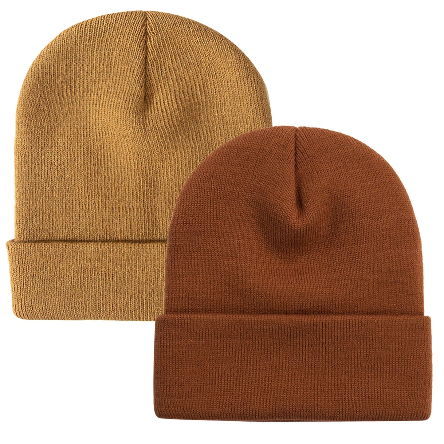 ZOORON 1&2 Pack Beanie for Men Women Slouchy Beanie Hats Winter Knit Caps Soft Ski Hat Unisex