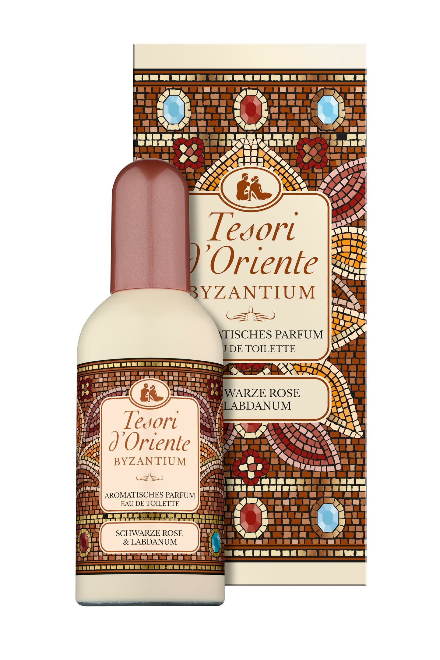 Tesori d'Oriente EDT Byzantium 100 ml, aromatisches Parfüm (schwarze Rose & Labdanum), im Aluminiumflakon, Wellness-Ritual für Körper & Sinne