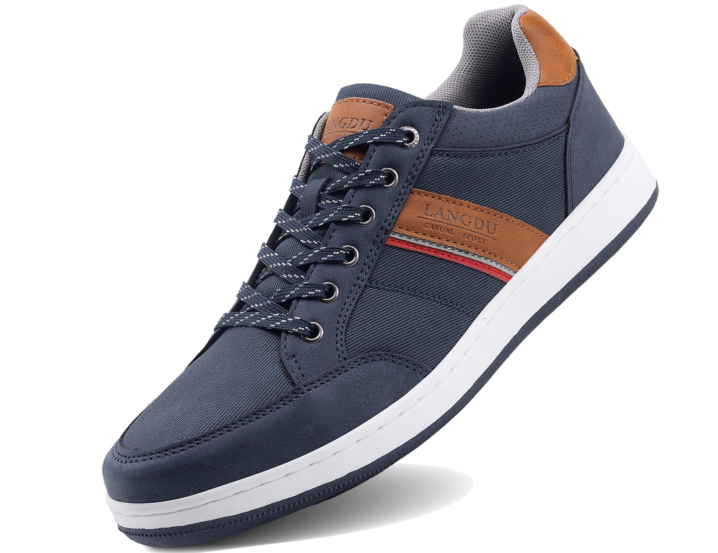 LANGDU Men’s Casual Sneakers – Lightweight Breathable Walking Sports Shoes