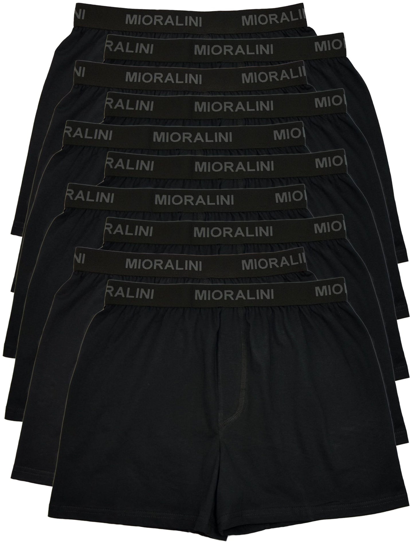 MioRalini Men’s Loose Soft Boxer Shorts Classic 10-Pack