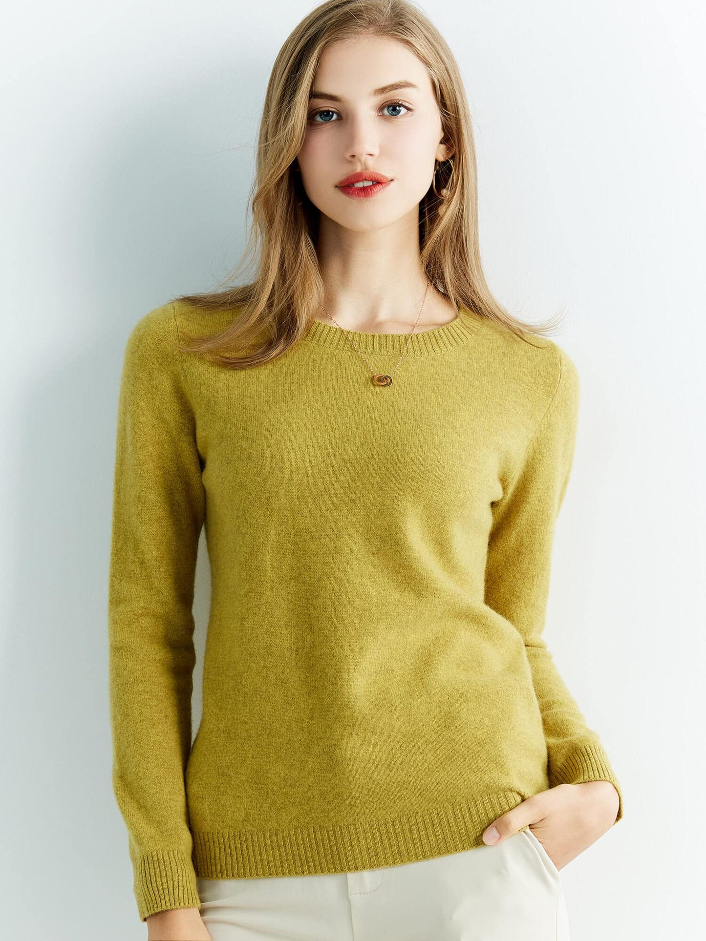 Chanyarn Women’s 100% Merino Wool Crewneck Sweater