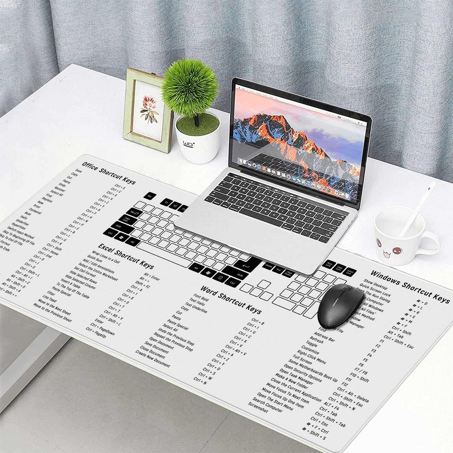 Anpollo Gaming Mouse Mat XXL 900 x 400 x 3 mm Non-Slip Desk Mat Table Mat Multifunctional Office Mouse Mat, Type 1