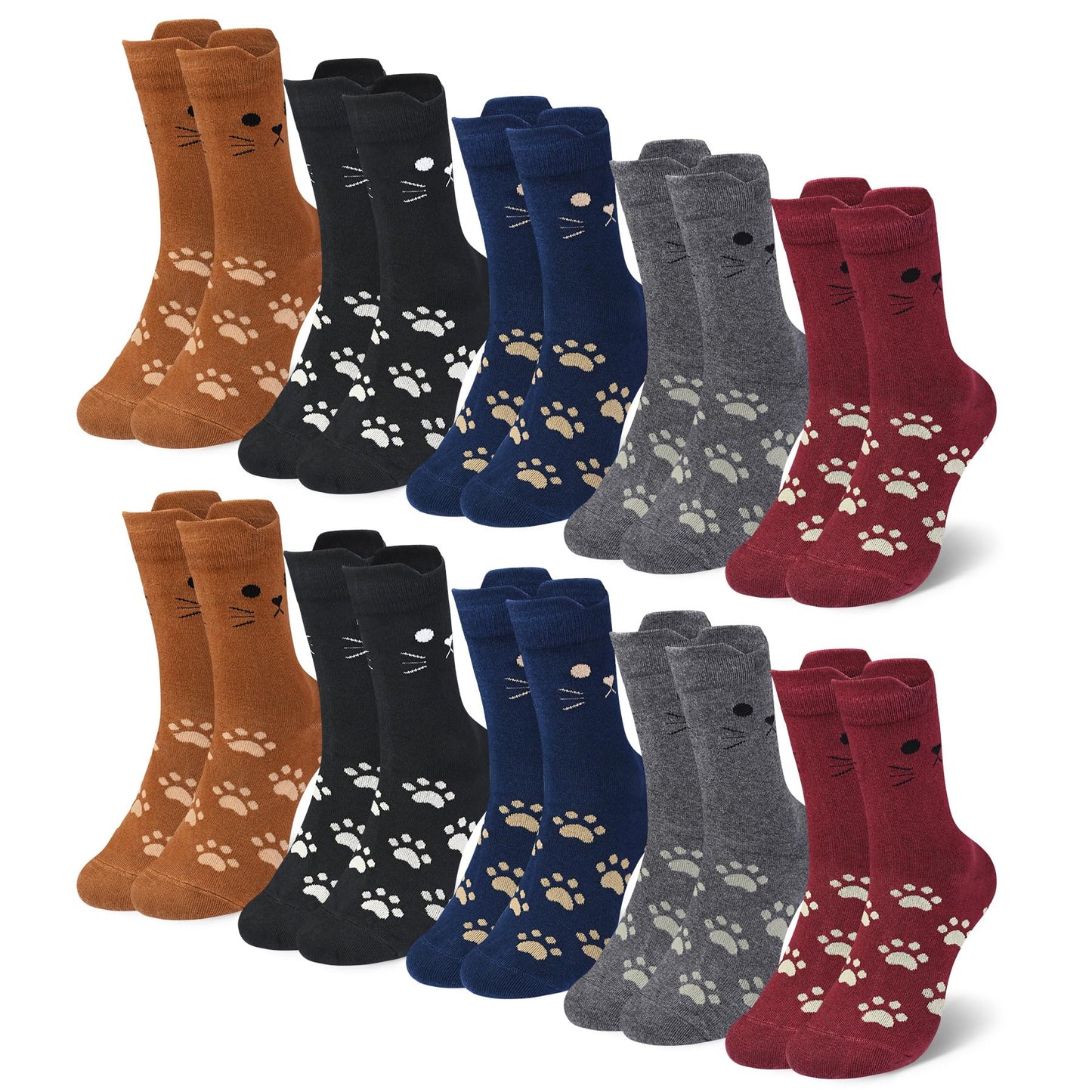 Falechay Women's Socks 10 Pairs – Colorful Cotton Sports Socks