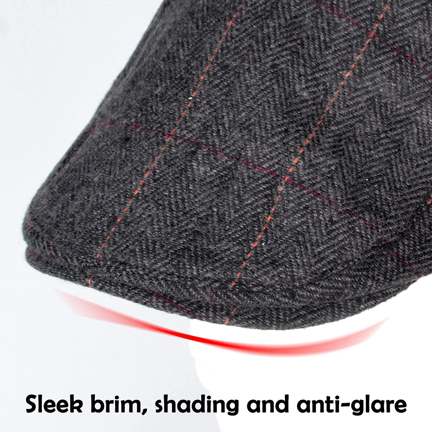 besbomig Schiebermütze Barret Flat Cap Schirmmütze für Herren Damen, Gatsby Newsboy Cap Baskenmützen Golfermütze, Frühling Herbst Winter, 55-59cm