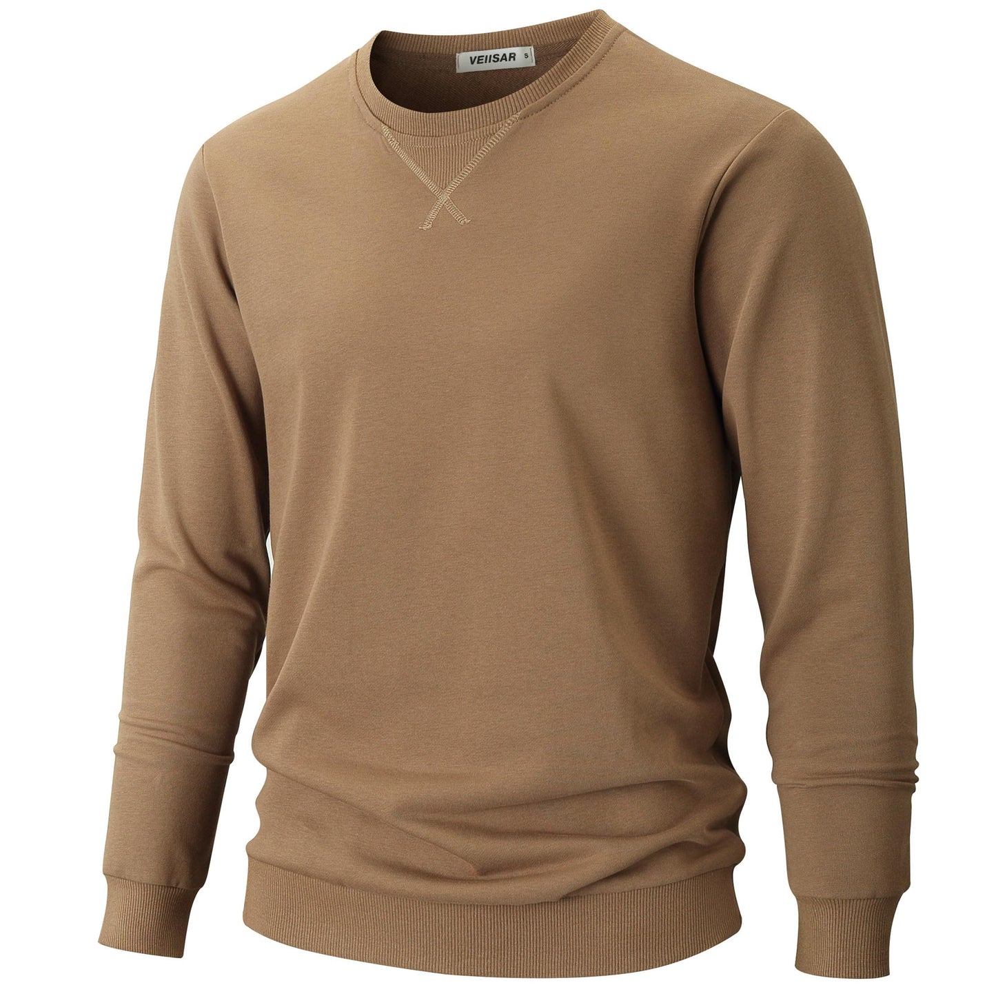 VEIISAR Men’s Basic Sweatshirt – Long Sleeve Crew Neck Pullover