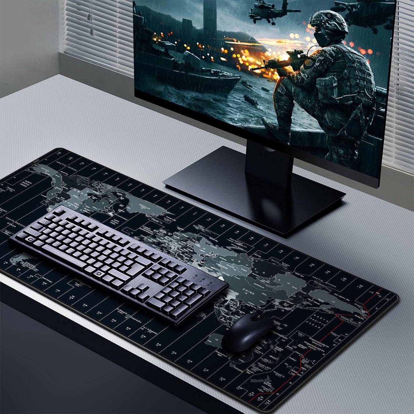 JIALONG Großes Mauspad mit Excel Tastaturkürzeln für Office, multifunktional, komfortabel Gaming Mousepad, Anti Rutsch Schreibtischunterlage für Büro und Zuhause 900x400mm