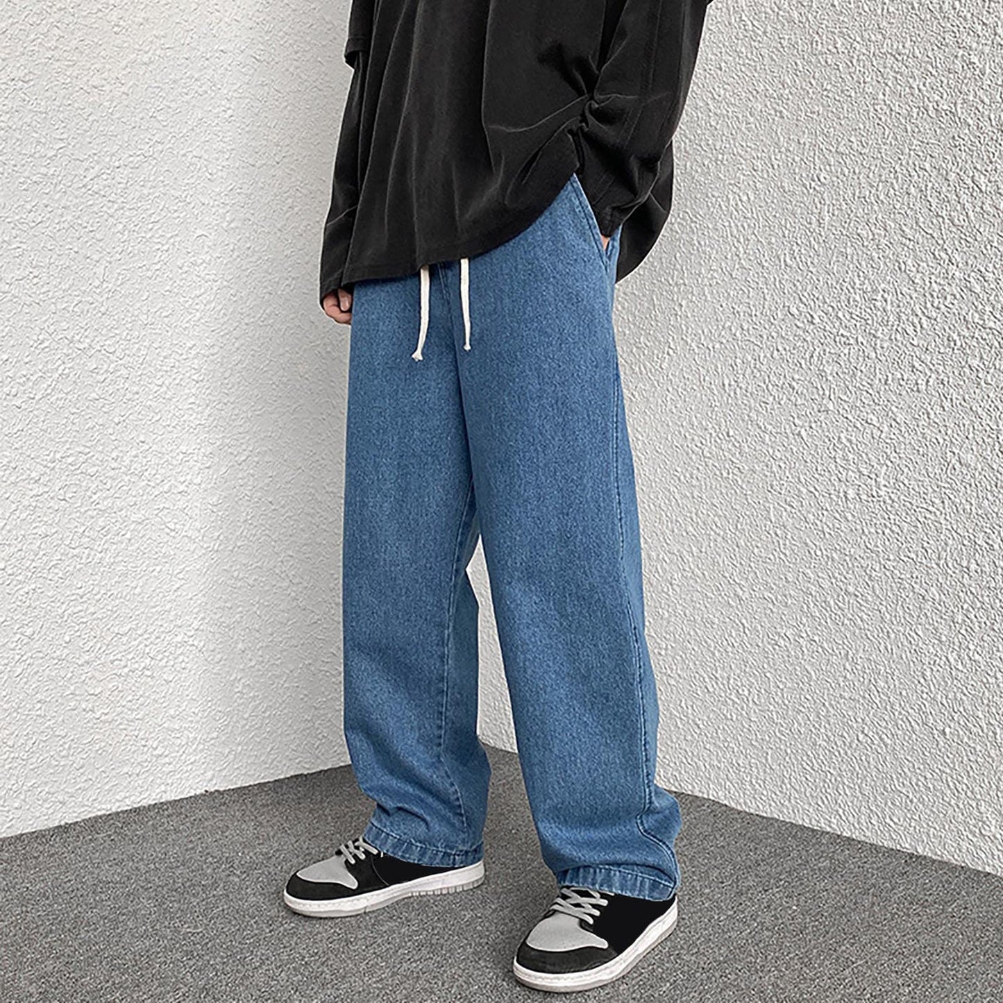 Men’s Baggy Y2K Vintage Jeans – Loose Fit Skateboard Streetwear Denim Pants