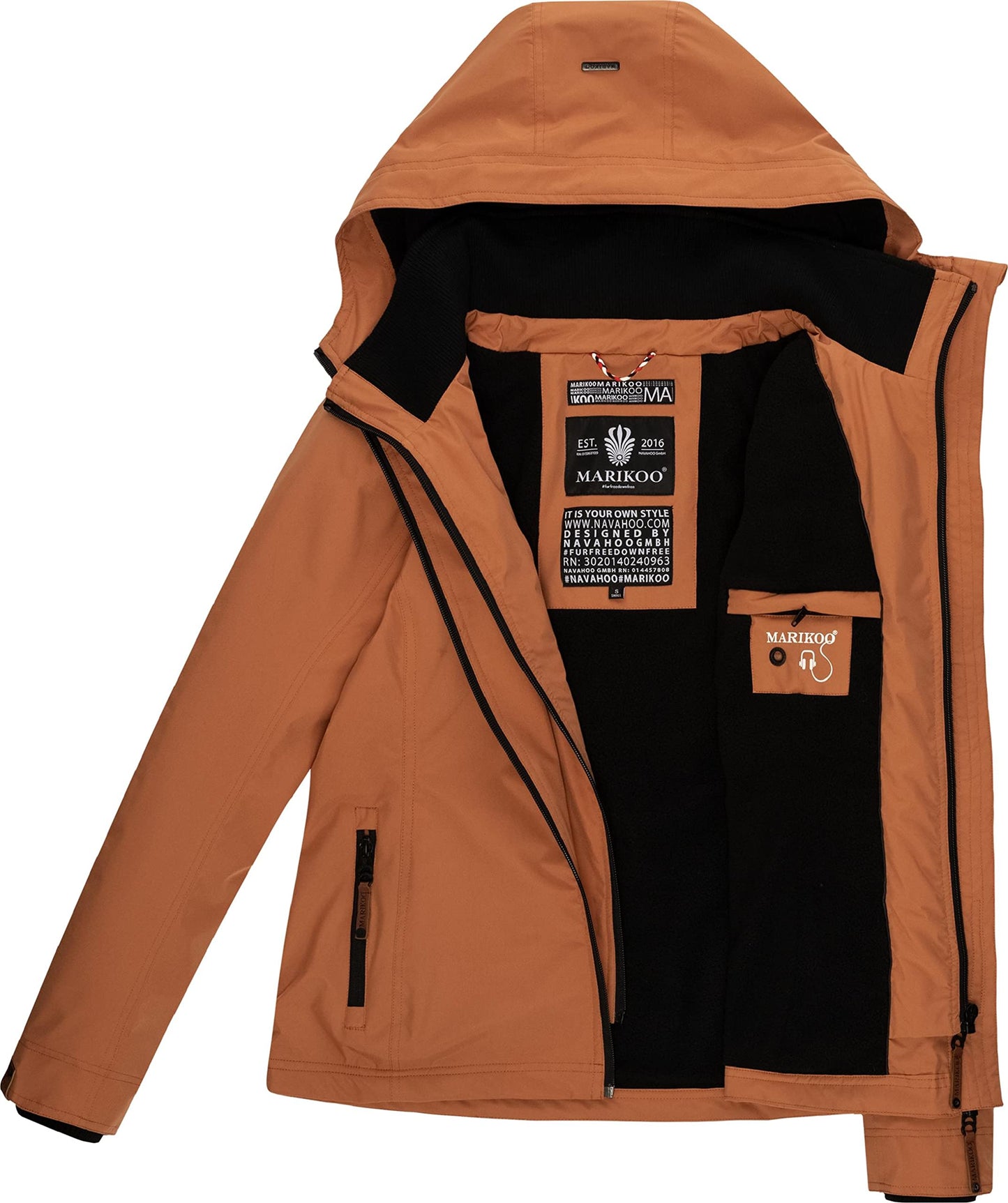MARIKOO Women’s Fleece-Lined Windbreaker – Lightweight Outdoor Jacket