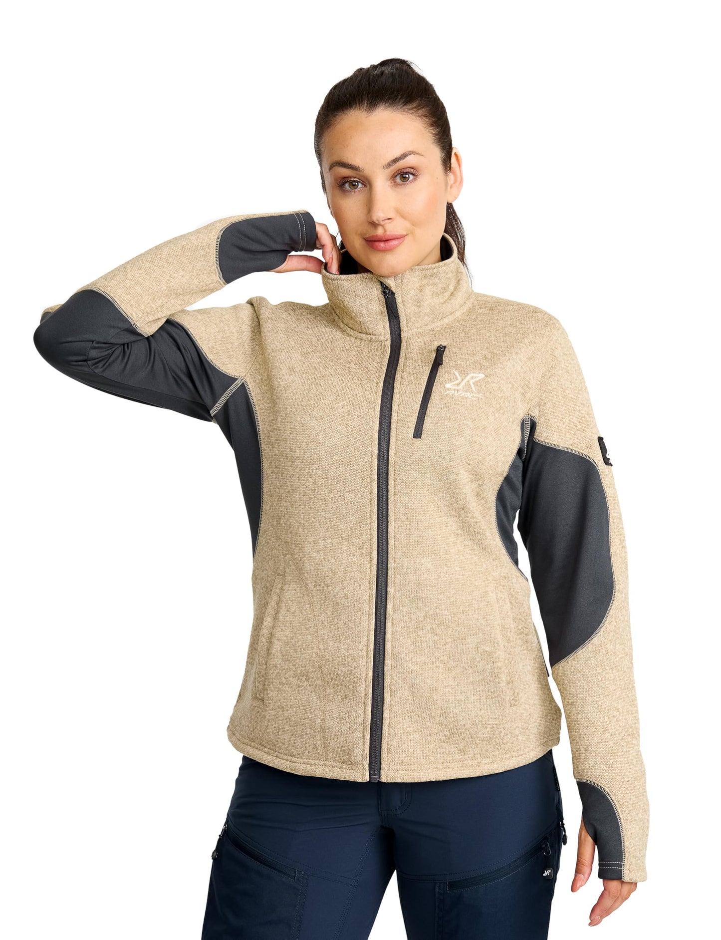 RevolutionRace Women’s Fusion Fleece – Lightweight Outdoor Jacket