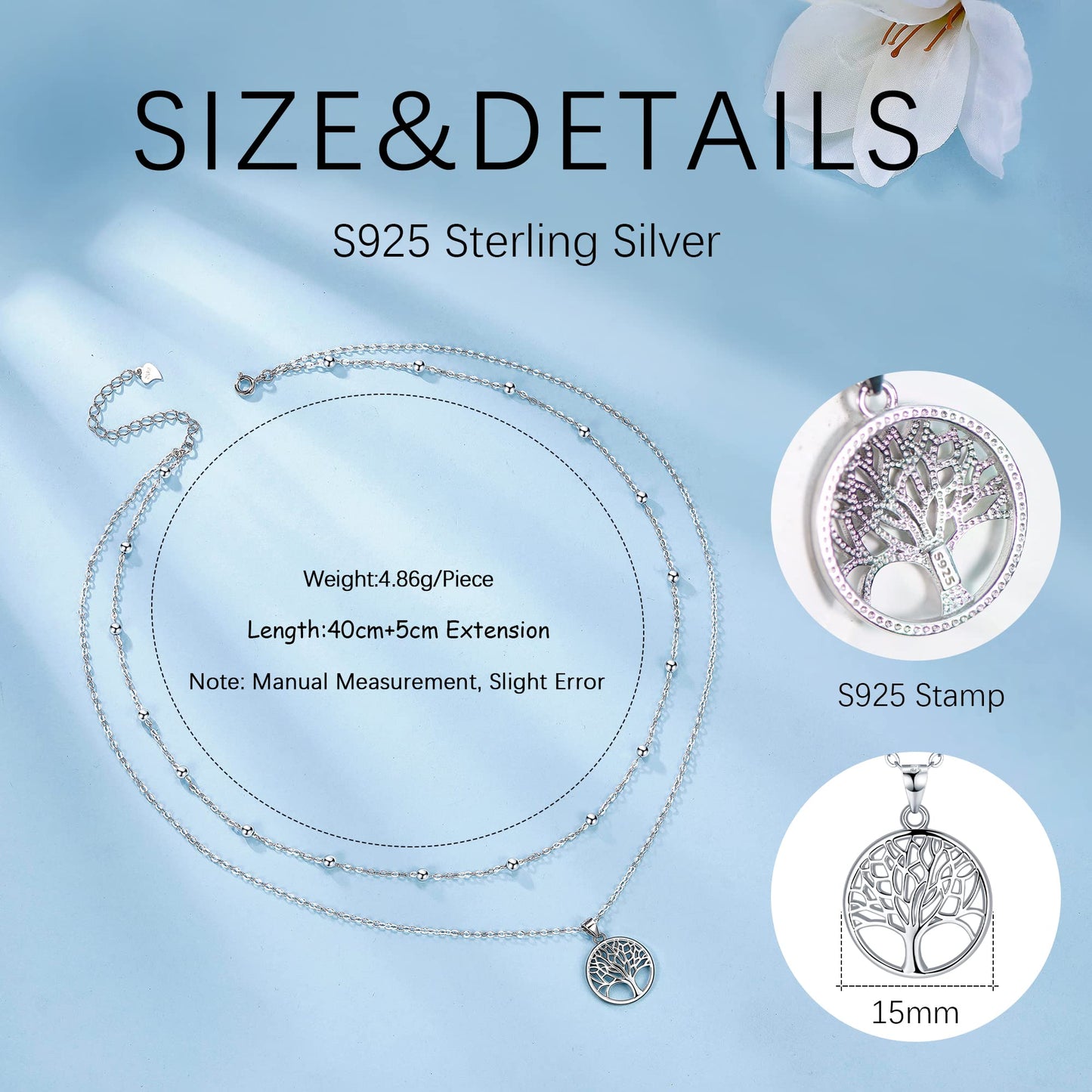 Lydreewam Women's Tree of Life Necklace
