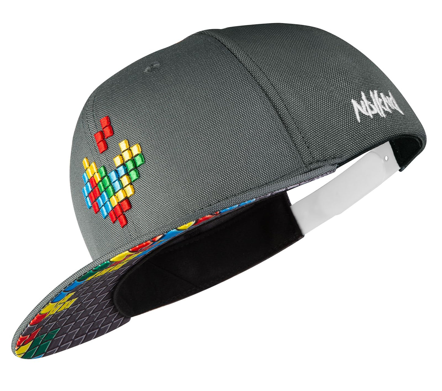 Nebelkind Snapback-Cap-Herren Damen Pixel, Einheitsgröße OneSize, Größenverstellbar, Unisex, hochwertige Basecap trendig, Streetwear Style, Baseball-Kappe mit geradem Schirm, Retro